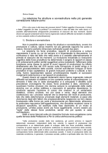 La relazione fra struttura e sovrastruttura nella più generale