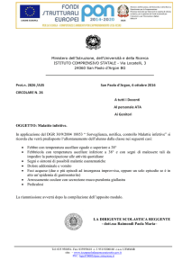 Malattie infettive - Istituto Comprensivo Statale di San Paolo D`Argon