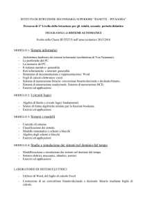 MODULO 1: Sistemi informatici MODULO 2 - Panetti