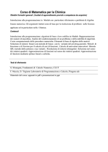 Corso di Matematica per la Chimica