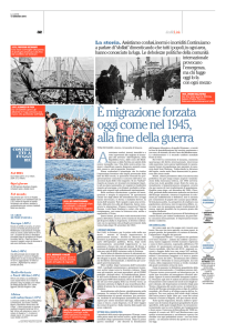 È migrazione forzata oggi come nel 1945, alla fine della guerra