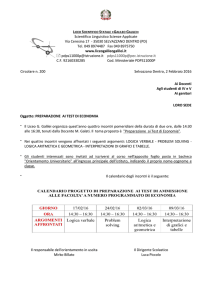 200 STUDENTI GENITORI Corso Preparazione ai Test di Economia