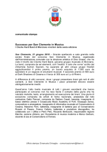 comunicato stampa - Comune di San Clemente