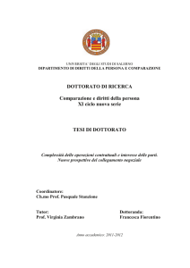 DOTTORATO DI RICERCA Comparazione e diritti