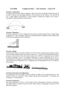 13/12/2006 Compito di Fisica – CdL Farmacia - Linea E-M