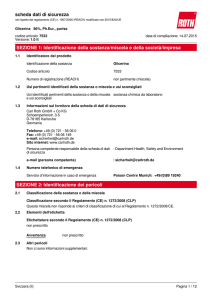 Scheda Dati di Sicurezza: Glicerina