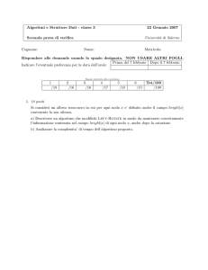 Seconda prova di verifica