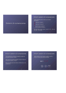 Introduzione ai Sistemi di Numerazione 1