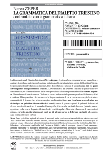 la grammatica del dialetto triestino