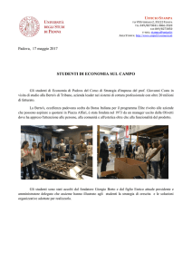 STUDENTI DI ECONOMIA SUL CAMPO