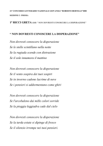 Non dovresti conoscere la disperazione Se le stelle scintillano nella