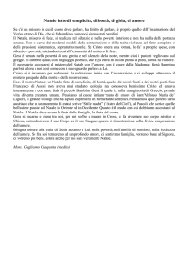 Natale fatto di semplicità, di bontà, di gioia, di amore
