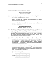Gli universali linguistici - Università degli studi di Bergamo