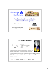 Visualizzazione di correnti fluide: Schlieren e tecniche speckle La