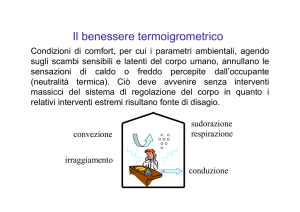 Il benessere termoigrometrico