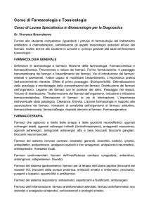 Farmacologia e Tossicologia - Dipartimento di Scienze (UNIBAS)