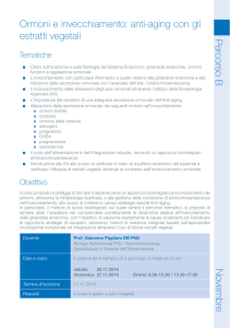 P ercorso B N ovem b re Ormoni e invecchiamento: anti