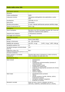 Sodio nelle urine 24h