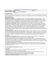 Richiami concernenti la crisi della fisica classica e l`introduzione