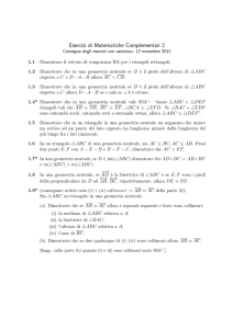 Esercizi di Matematiche Complementari 2