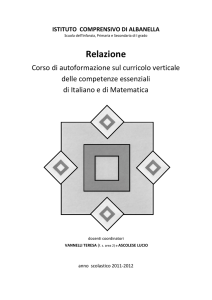 Relazione corso di autoformazione sul curricolo verticale