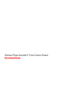 Schema Prima Seconda E Terza Guerra Punica