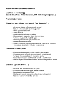 Temi e prospettive della chimica e sua comunicazione