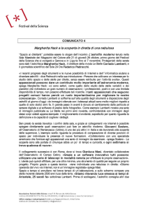 Margherita Hack e la scoperta in diretta di una nebulosa