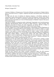 CV breve Bodini - Società Italiana di Medicina delle Migrazioni