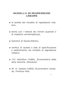 appunti sul modello di regressione lineare