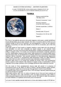 MUSEO DI STORIA NATURALE - SENTIERO PLANETARIO La