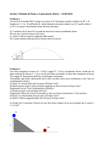 Scritto I Modulo di Fisica e Laboratorio (Pieri) – 23/02/2016