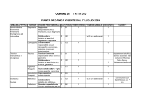 PIANTA ORGANICA - Gazzetta Amministrativa