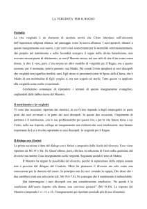 La verginita` per il Regno nell`insegnamento di Gesu`