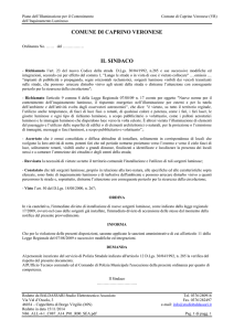 Esempio di Ordinanza tipo per lo spegnimento di fasci di luce "Laser