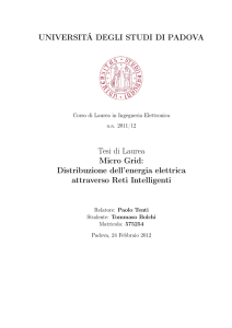 UNIVERSITÁ DEGLI STUDI DI PADOVA Tesi di Laurea Micro Grid