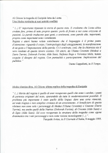 Medea classica diva. A l Ghione ultima replica della tragedia di