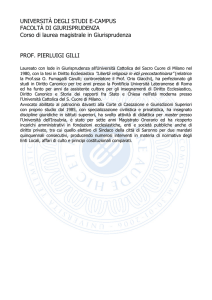 UNIVERSITÀ DEGLI STUDI E