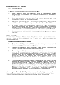 Programma Prof La Volpe - Corso di Laurea in Scienze Geologiche