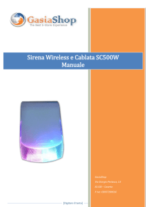 Sirena Wireless e Cablata SC500W Manuale