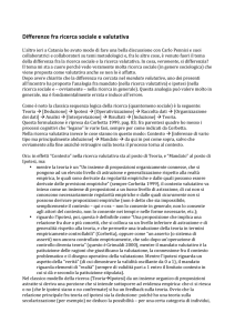 Differenze fra ricerca sociale e valutativa