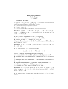 Esercizi di Geometria C.d.L. Design a.a. 2016/17 Geometria del