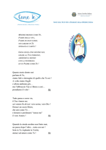 testo dell`inno Acr per il Giubileo della Misericordia