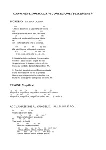canti per l`immacolata concezione ( 8 dicembre )