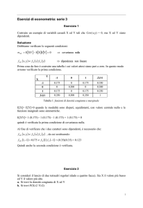 Esercizi di econometria: serie 3