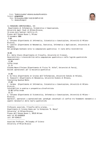 IL PARADIGMA COMPUTAZIONALE, III Dipartimento di Informatica