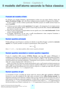 Capitolo 9 Il modello dell`atomo secondo la fisica classica