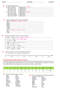 I V X L C D M Il sistema di numerazione romano non è di tipo
