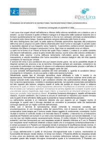 Consenso consegnato al paziente in