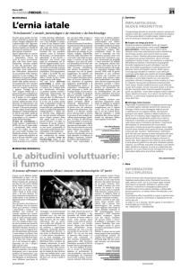 Le abitudini voluttuarie: il fumo